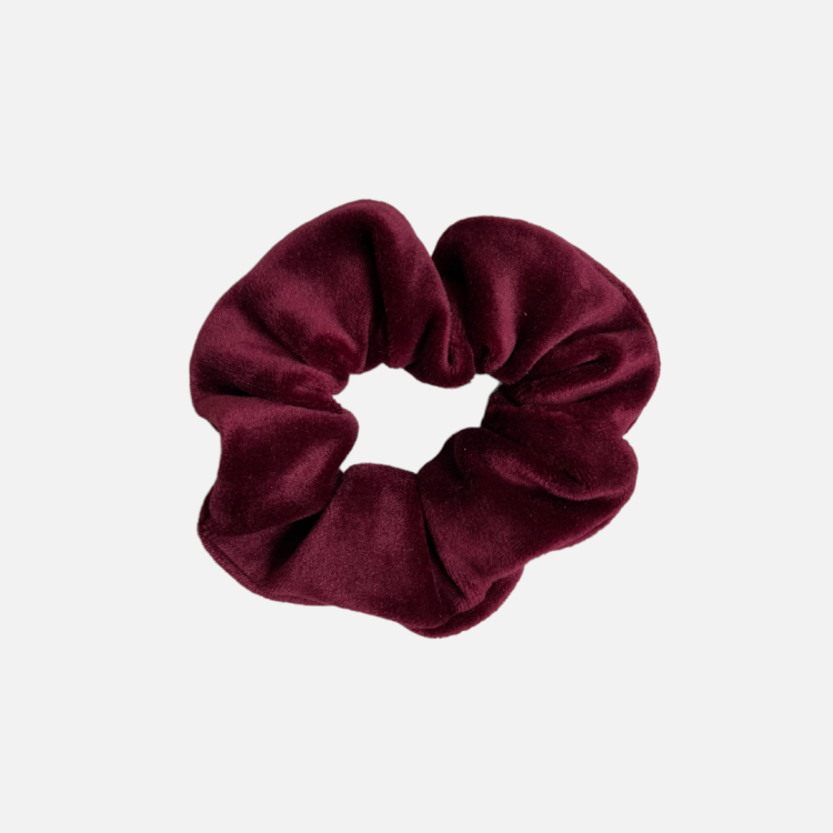 GS007 Gumka frotka scrunchie śednia welurowa bordowa.PNG