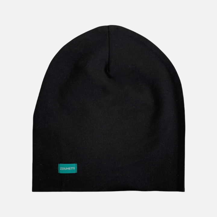 CD028 Czapka z dresówki dresowa beanie czarna czarny.PNG