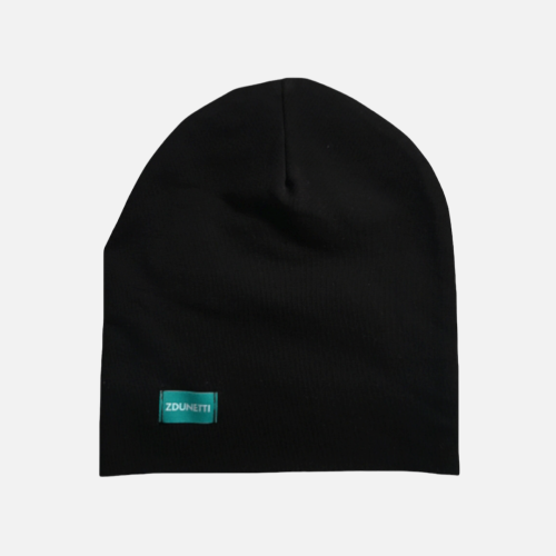 CZ124 Czapka dresowa dziecięca beanie czarna.PNG