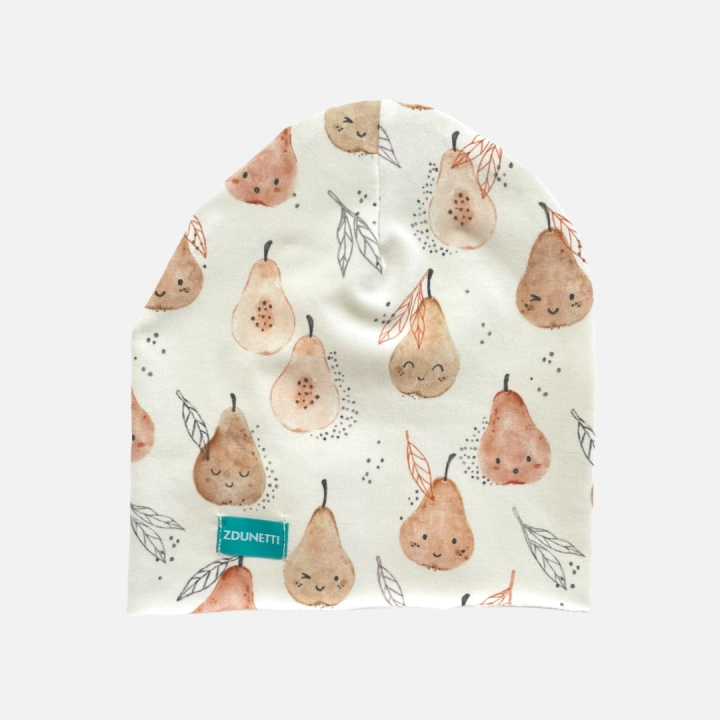 CZ119 Czapka dresowa dziecięca z dresówki smerfetka beanie gruszki.PNG