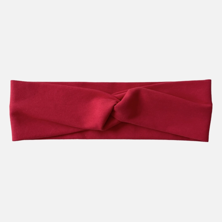 OMP021 opaska przeplatana na głowę twist koralowa czerwona malinowa.PNG