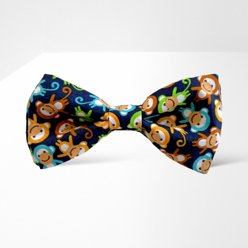 MM229 Muszka mucha męska damska kolorowa gotowa małpy małpki granatowa.PNG