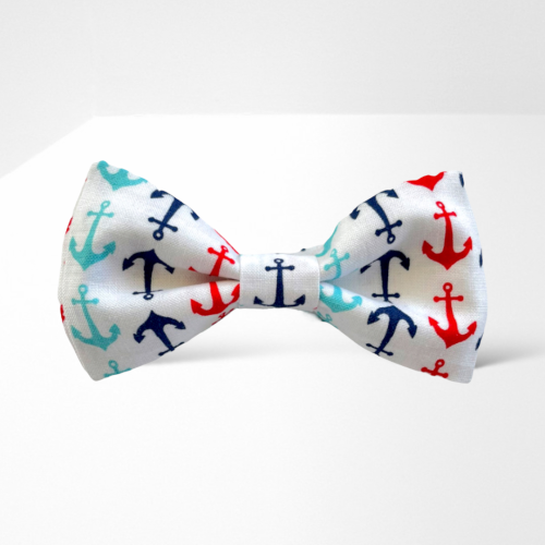 MM201 Muszka mucha męska damska kolorowa gotowa kotwice kotwiczki biała kolorowe.PNG