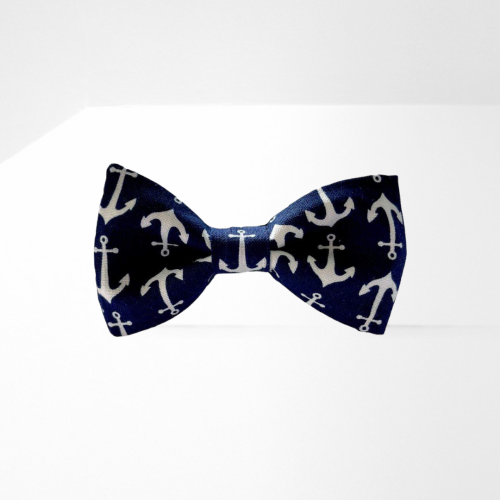 MD122 Muszka dziecięca dla dziecka mucha dla chłopca chłopięca GRANATOWA KOTWICE KOTWICZKI.PNG