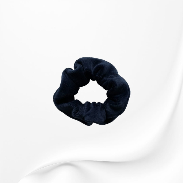 GD054 Gumka ftotka scrunchie mini welurowa GRANATOWA.JPG