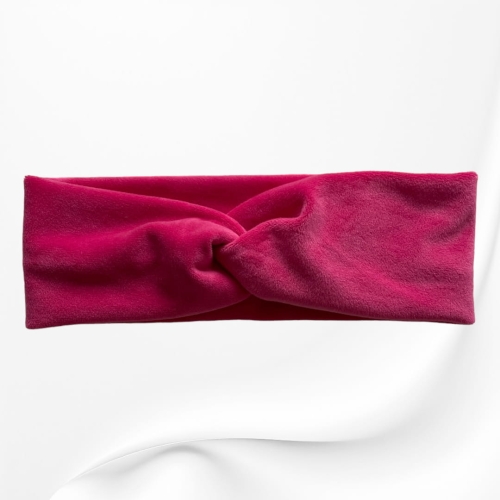 OMP042 OPASKA TWIST NA GŁOWĘ WELUROWA fuksja różowa.JPG