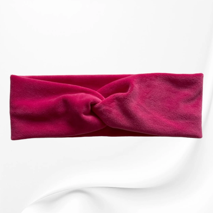 OMP042 OPASKA TWIST NA GŁOWĘ WELUROWA fuksja różowa.JPG
