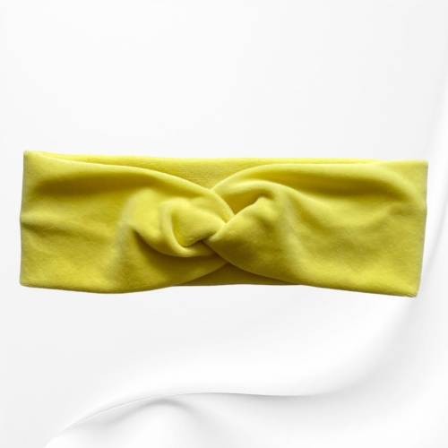 OMP040 OPASKA TWIST NA GŁOWĘ WELUROWA żółta.JPG