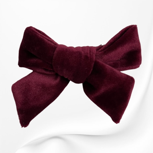 SKD003 SPINKA KOKARDKA DUŻA WELUROWA BORDOWA.JPG