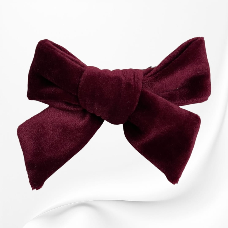 SKD003 SPINKA KOKARDKA DUŻA WELUROWA BORDOWA.JPG