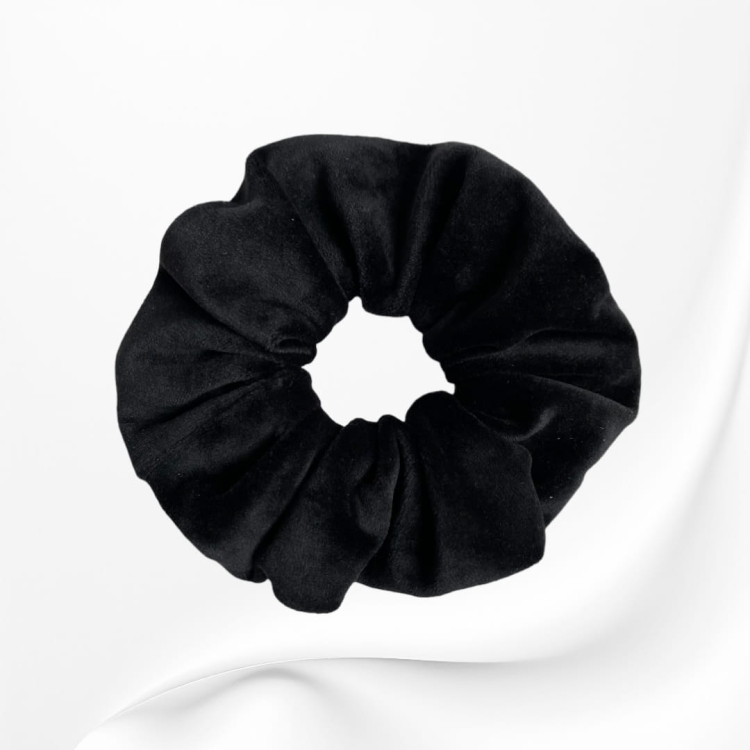 GM036 GUMKA FROTKA SCRUNCHIE DUŻA WELUROWA CZARNA.JPG