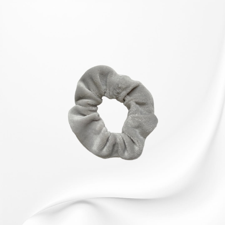 GD046 Gumka ftotka scrunchie mini welurowa szara jasna.JPG