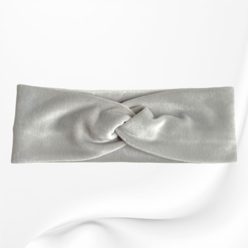 OMP030 OPASKA TWIST NA GŁOWĘ WELUROWA SZARA JASNA.JPG