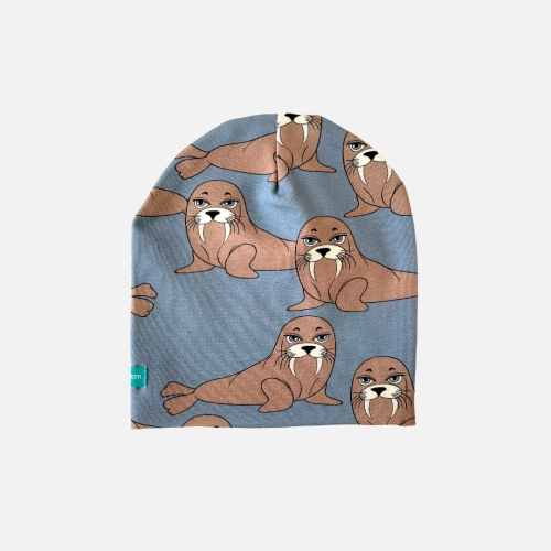 CZ150 Czapka dresowa dla niemowląt lekka miękka czapeczka wyprawka niemowlak morsy.JPG