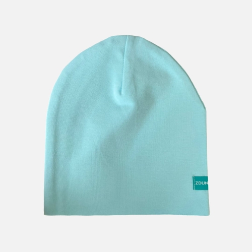 CZ158 Czapka dresowa dziecięca beanie błękitna.JPG