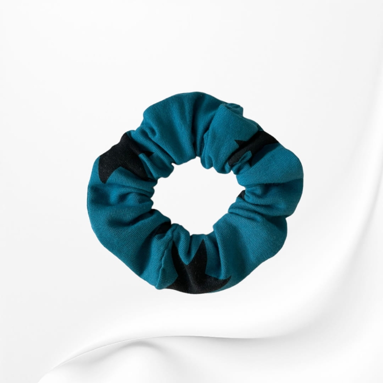GS022 Gumka frotka scrunchie średnia gwiazdki morska.JPG
