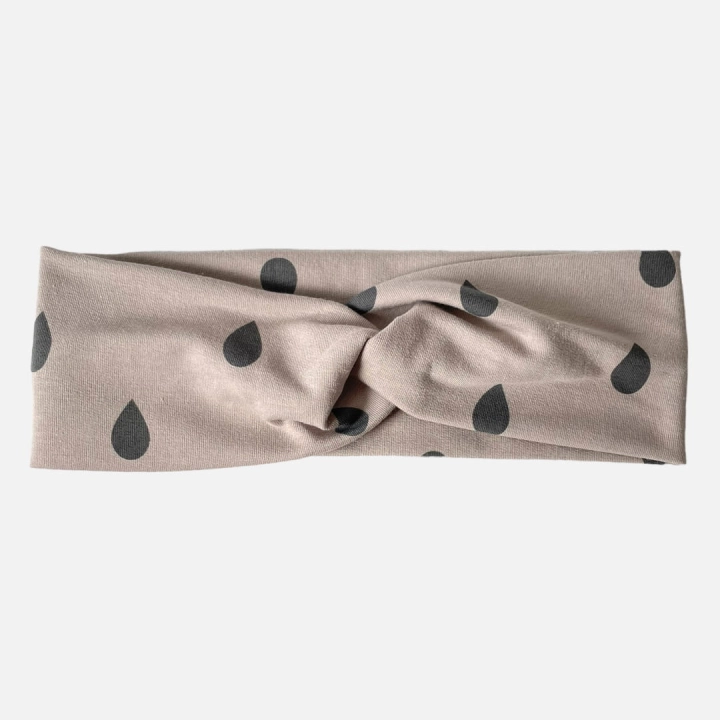 OMP044 opaska przeplatana na głowę twist kropelki nude.JPG