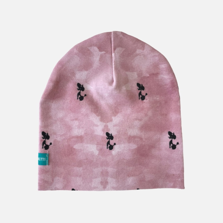 CZ152 Czapka dresowa dziecięca beanie w pudle różowa.JPG