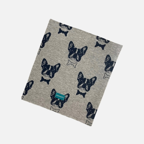 KD105 Komin dresowy dziecięcy z dresówki dla dzieci w buldogi szary.JPG