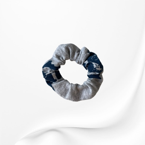 GD060 Gumka frotka scrunchy scrunchie mini wąska buldogi szara.JPG