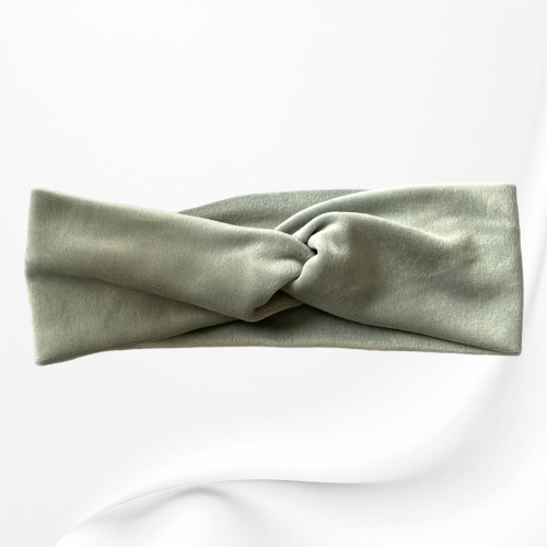 OMP046 OPASKA TWIST NA GŁOWĘ WELUROWA zielona blada.JPG