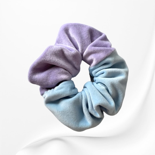 GM056 GUMKA FROTKA SCRUNCHIE DUŻA WELUROWA błękitna fioletowa jasna.JPG