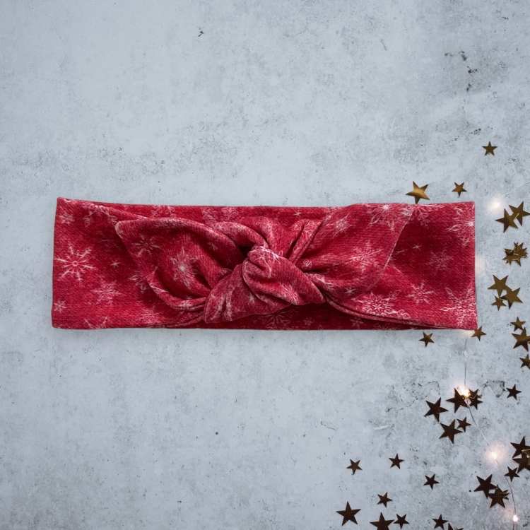 OD087 opaska pin up śnieżynki czerwona.JPG