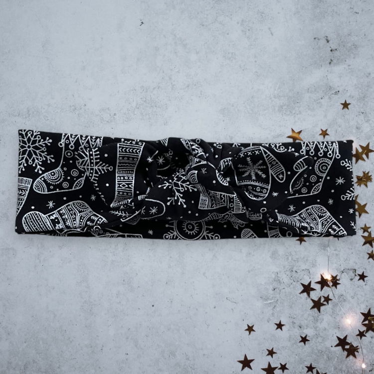 OM069 opaska pin up świąteczne motywy czarna.JPG