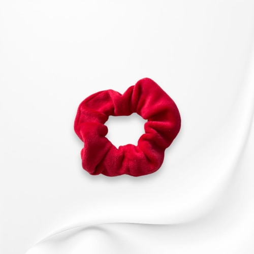 GD071 Gumka frotka scrunchie mini welurowa czerwona.JPG