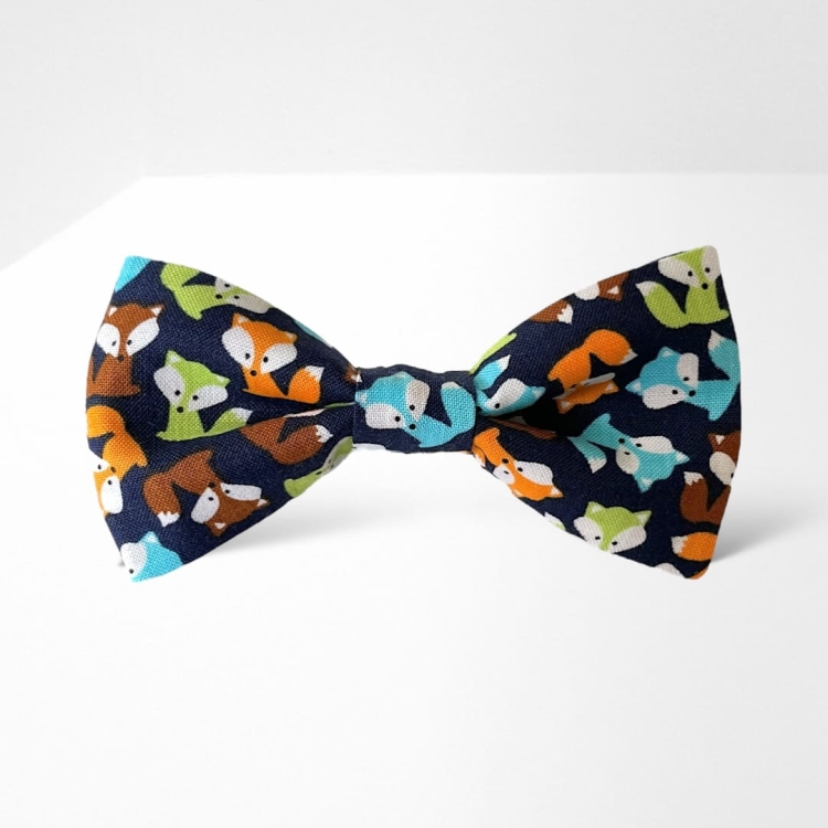 MM184 Muszka mucha męska damska GRANATOWA gotowa lisy liski.JPG