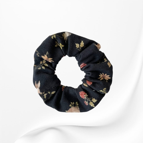 GS046 Gumka frotka scrunchie średnia LEŚNA czarna.JPG