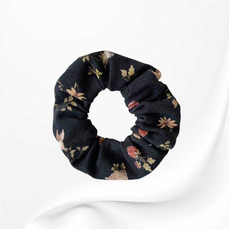 GS046 Gumka frotka scrunchie średnia LEŚNA czarna.JPG
