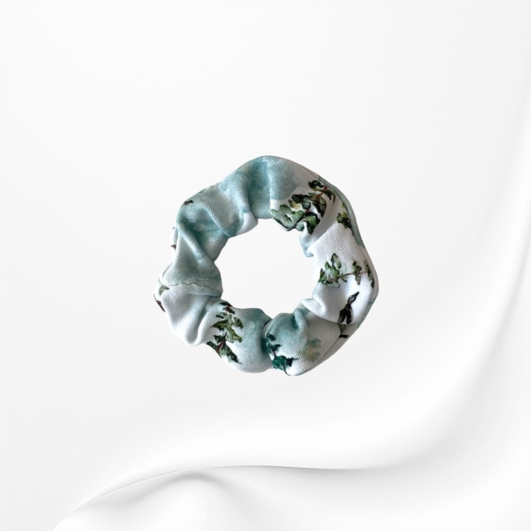 GD014 Gumka frotka scrunchy scrunchie mini wąska góry las.JPG
