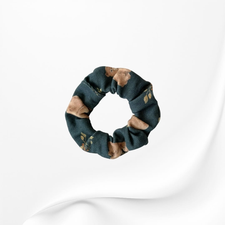GD081 Gumka frotka scrunchy scrunchie mini MISIE NIEDŹWIADKI.JPG