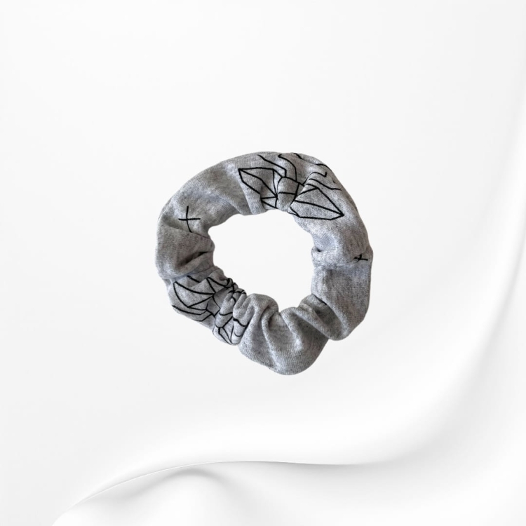 GD084 Gumka frotka scrunchy scrunchie mini JELENIE SZARA.JPG