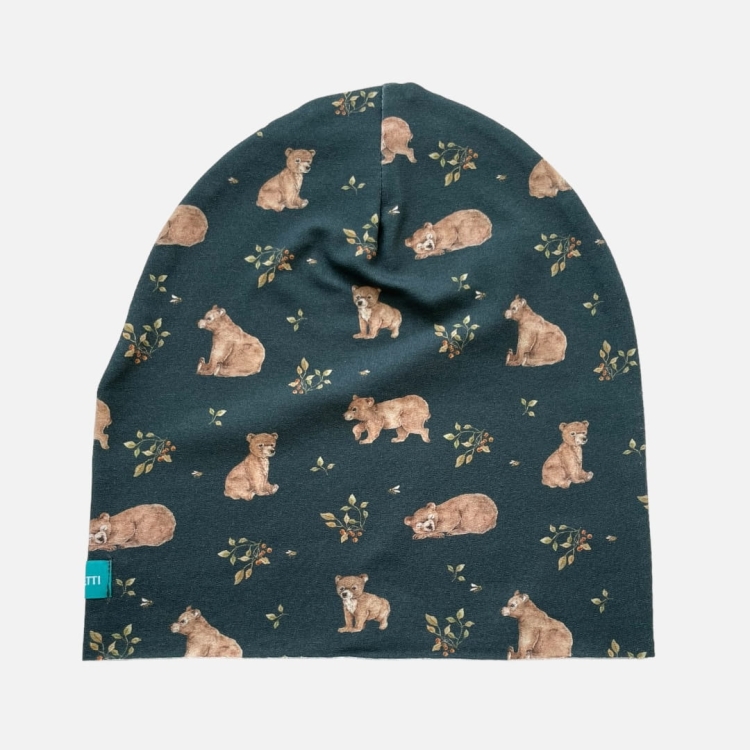 CD062 Czapka z dresówki dresowa beanie niedźwiadki.JPG