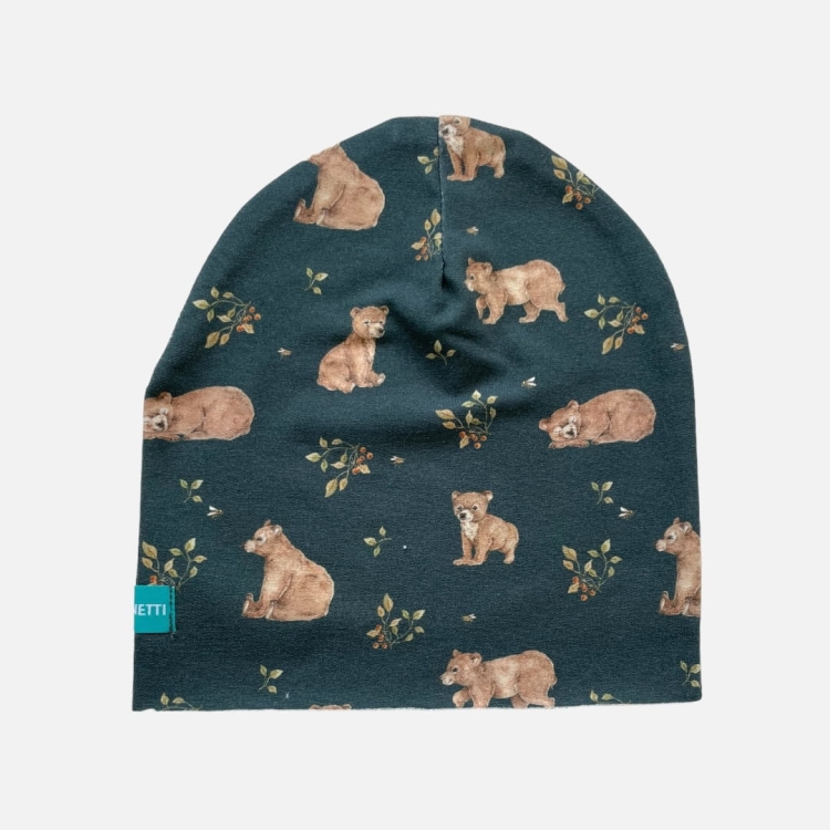 CZ166 Czapka dresowa dziecięca beanie niedźwiadki.JPG