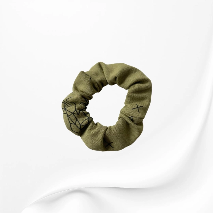 GD083 Gumka frotka scrunchy scrunchie mini JELENIE SZIELONA.JPG
