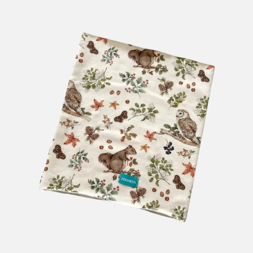 KD107 Komin dresowy dziecięcy z dresówki dla dzieci leśny KREMOWY.JPG