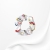 GD088 Gumka frotka scrunchy scrunchie mini tęcza biała.JPG