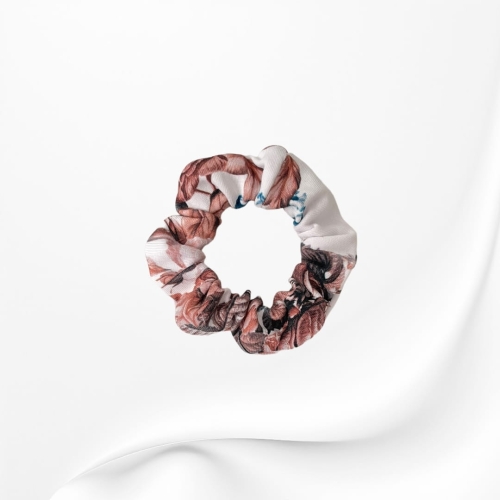 GD087 Gumka frotka scrunchy scrunchie mini kwiaty jesienne.JPG