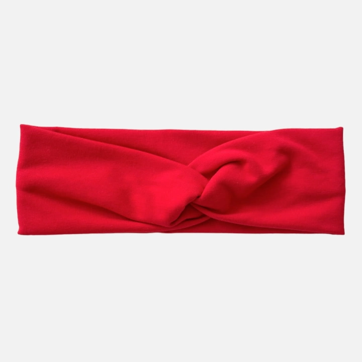 OMP061 opaska przeplatana na głowę twist czerwona.JPG