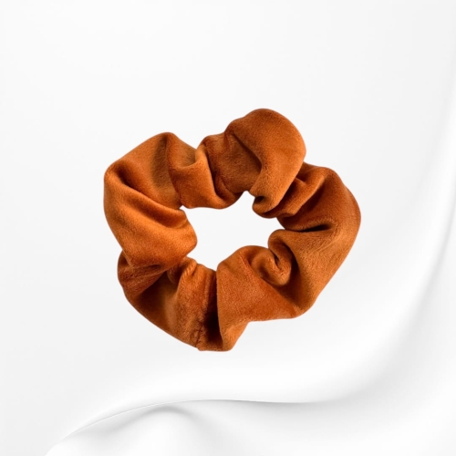 GS068 Gumka frotka scrunchie śednia welurowa karmelowa ruda.JPG