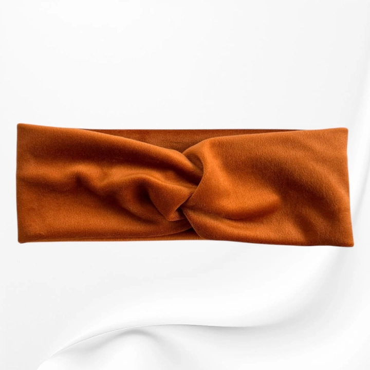 OMP068 OPASKA TWIST NA GŁOWĘ WELUROWA ruda karmelowa.JPG