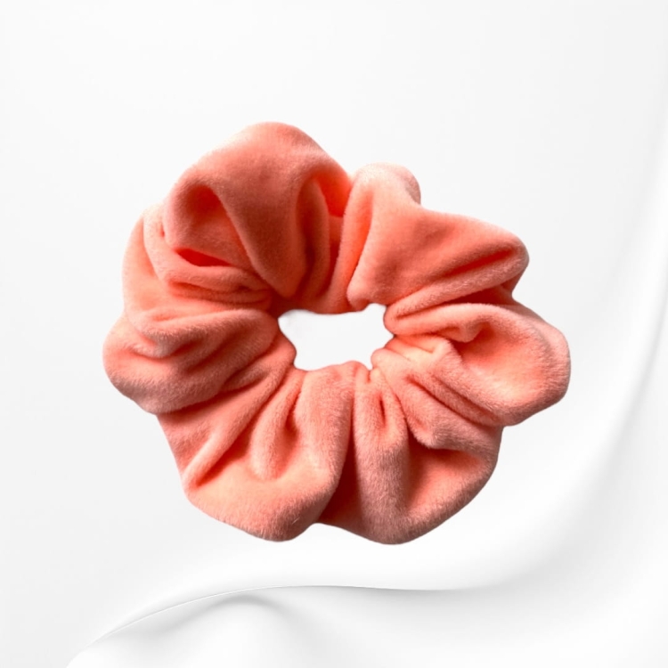 GM084 GUMKA FROTKA SCRUNCHIE DUŻA WELUROWA morela neon.JPG