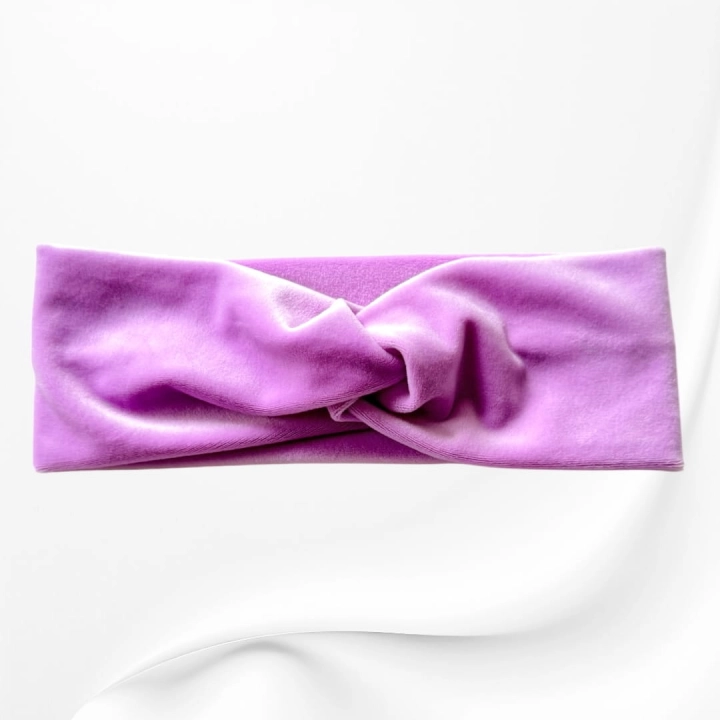 OMP066 OPASKA TWIST NA GŁOWĘ WELUROWA fioletowa jasna.JPG