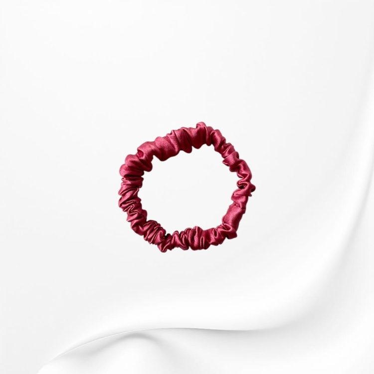 GJMC008 GUMKA WĄSKA JEDWABNA SCRUNCHIE DO WŁOSÓW MICRO RÓŻOWA.JPG