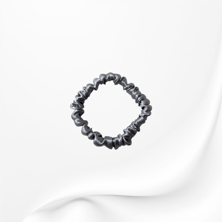 GJMC009 GUMKA WĄSKA JEDWABNA SCRUNCHIE DO WŁOSÓW MICRO SZARA.JPG
