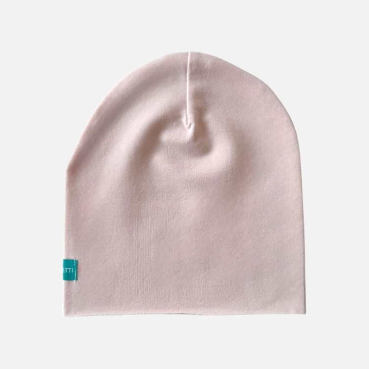 CZ149 Czapka dresowa dziecięca beanie różowa pudrowa.JPG