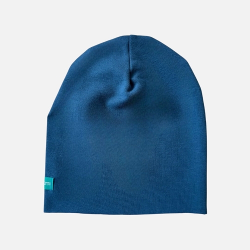 CZ185 Czapka dresowa dziecięca beanie NIEBIESKA CIEMNA.JPG